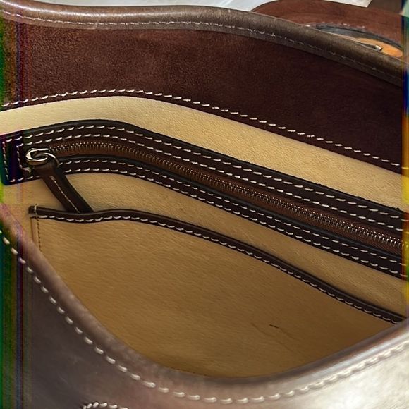 Dooney & Bourke brown leather shoulder bag purse - Picture 11 of 15